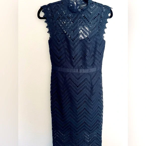 Bardot | Dresses | Nwt Navy Blue Cap Sleeve Lace Dress | Poshmark